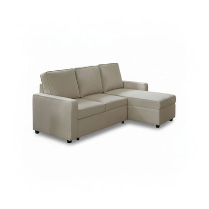 Hugo Corner Sofa Bed with Storage - White