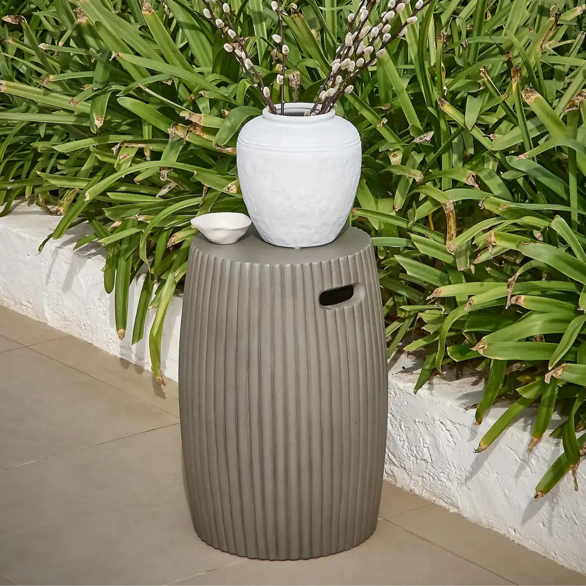 Jabari 35cm Side Table - Dark Grey

