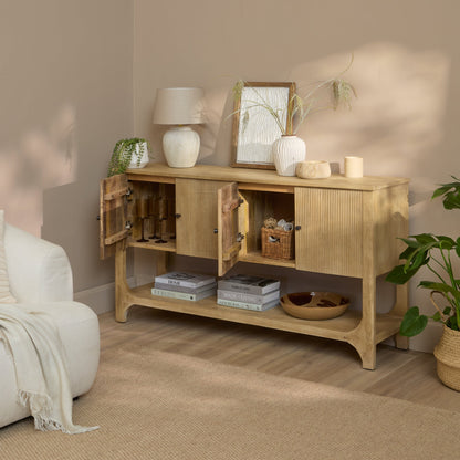 Jade 4 Door Sideboard - Chalked Mango Wood - Laura James