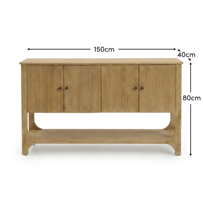 Jade 4 Door Sideboard - Chalked Mango Wood - Laura James