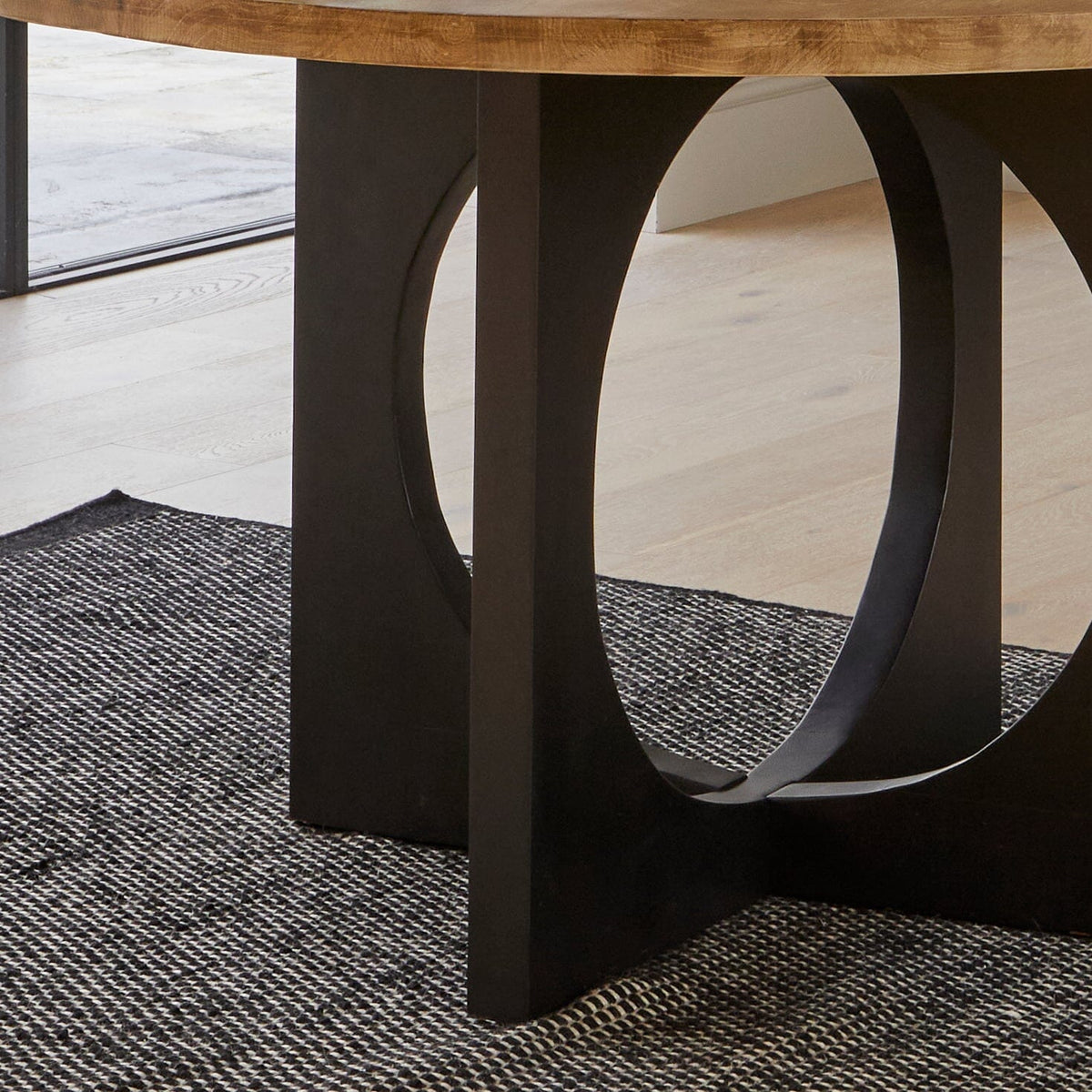 Jade Round Jet Black Mango Wood Dining Table - Laura James
