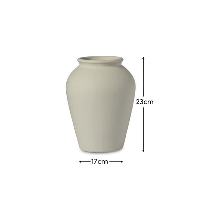 Kalera 23cm Terracotta Vase - Off White DIMS - Laura James