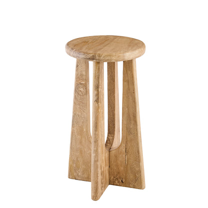 Kehlani Chalked Mango Wood Bar Stool - Laura James