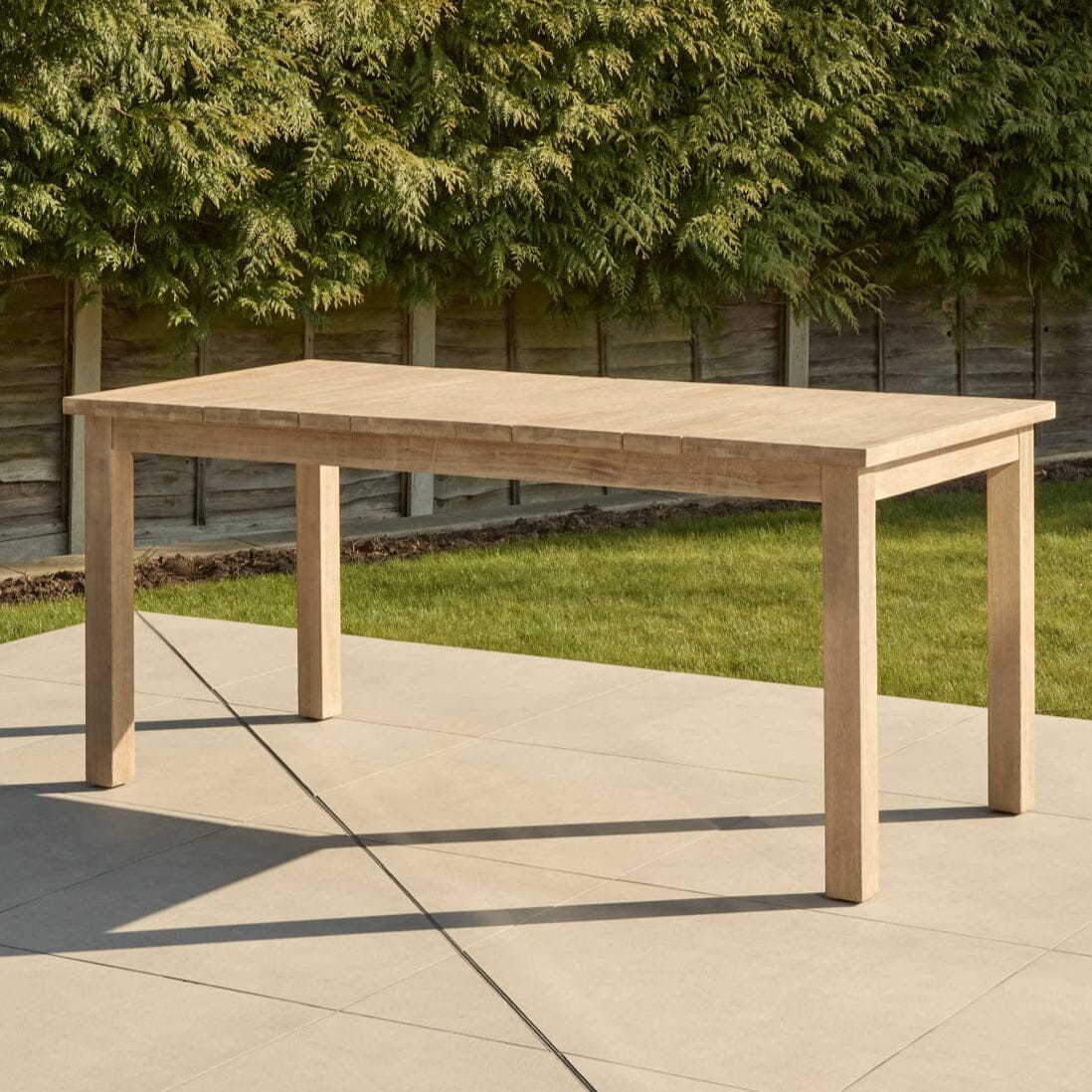 Kuro Wooden Garden Table - Brushed Light Acacia - Laura James 