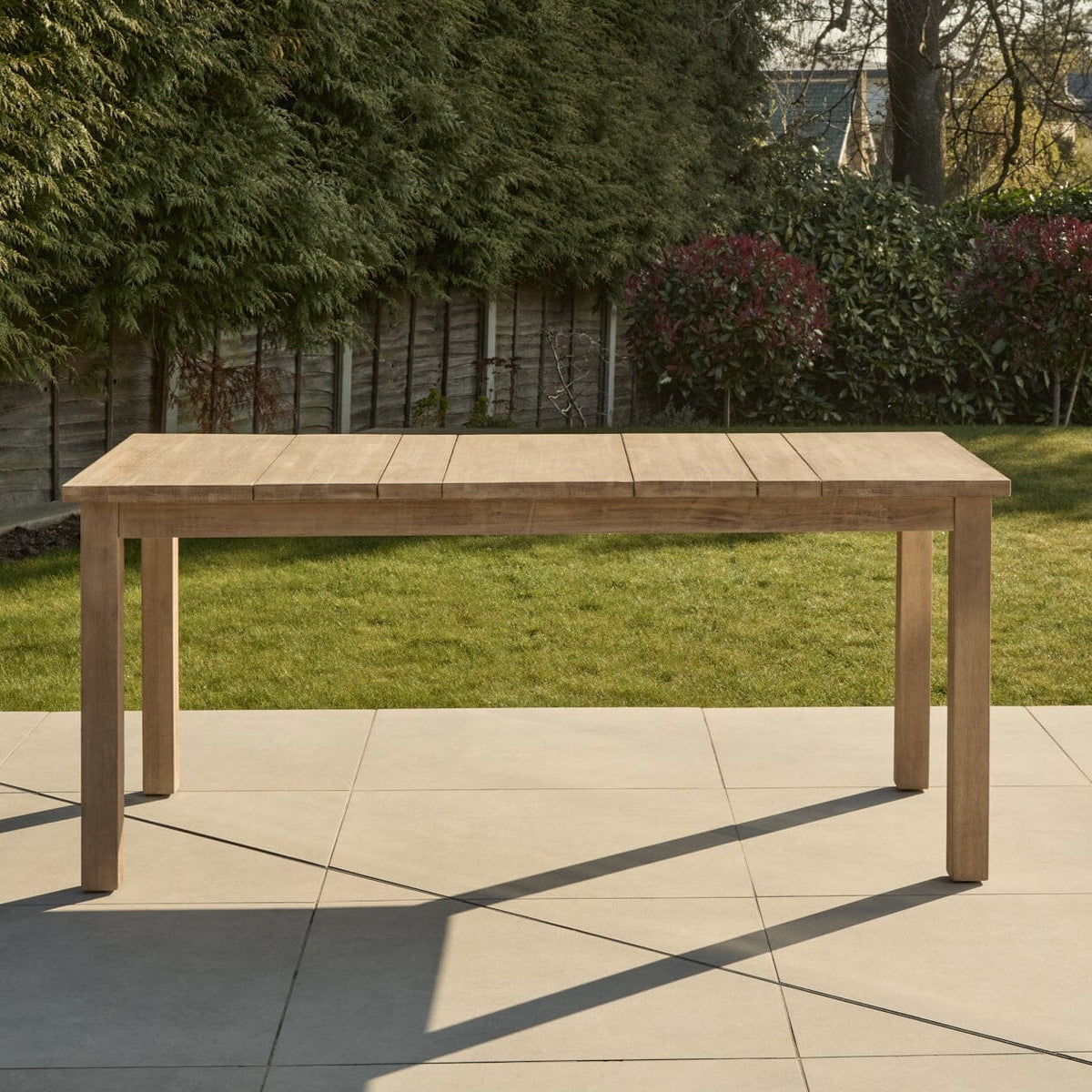 Kuro Wooden Garden Table - Brushed Light Acacia - Laura James 