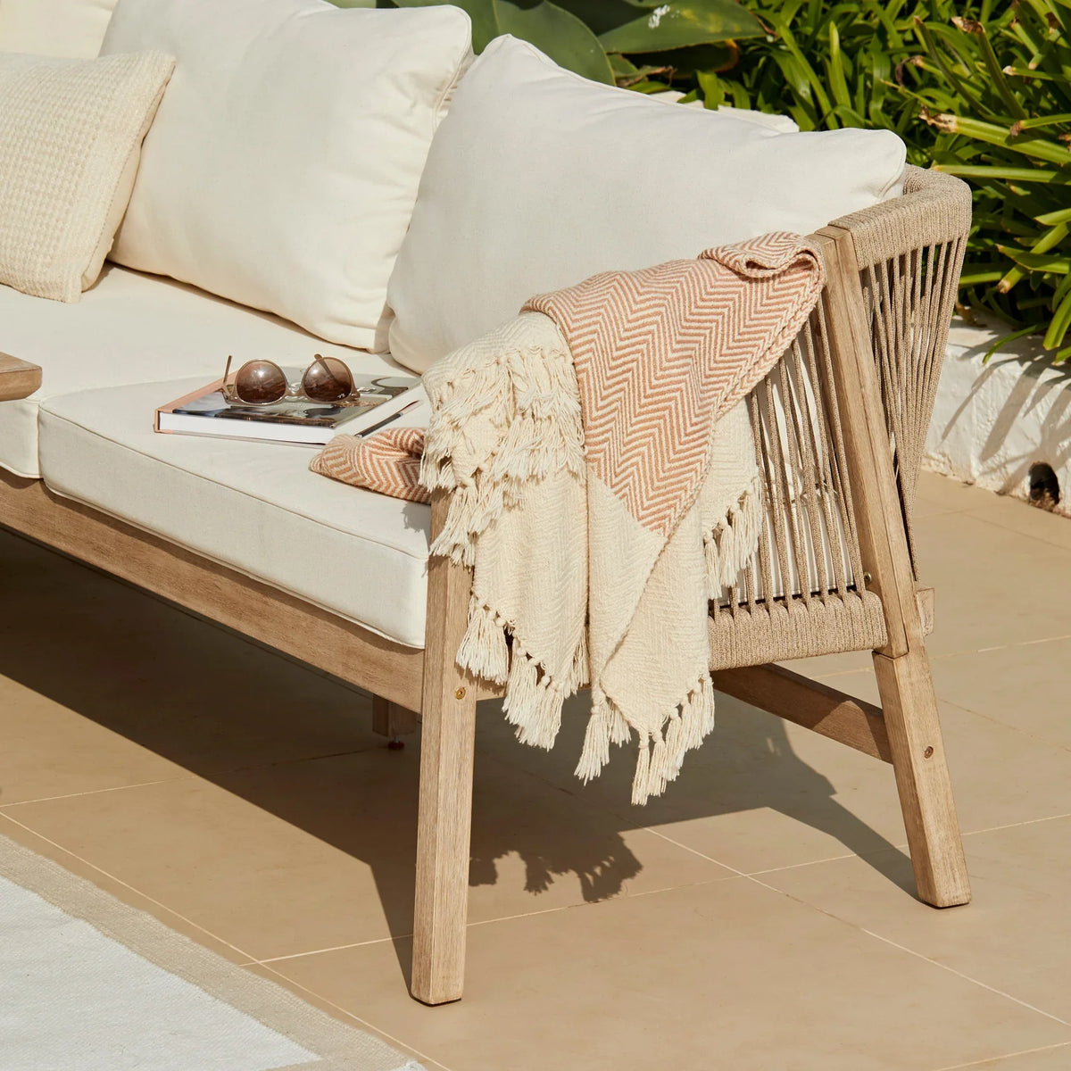 Shiro Wooden Garden Corner Dining Sofa Set with 2 Nala Sand Chairs
- Laura James 