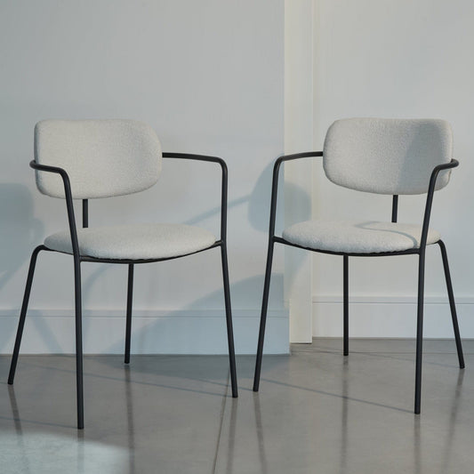 Luca Dining Chairs - Set of 4 - Light Beige - Laura James 