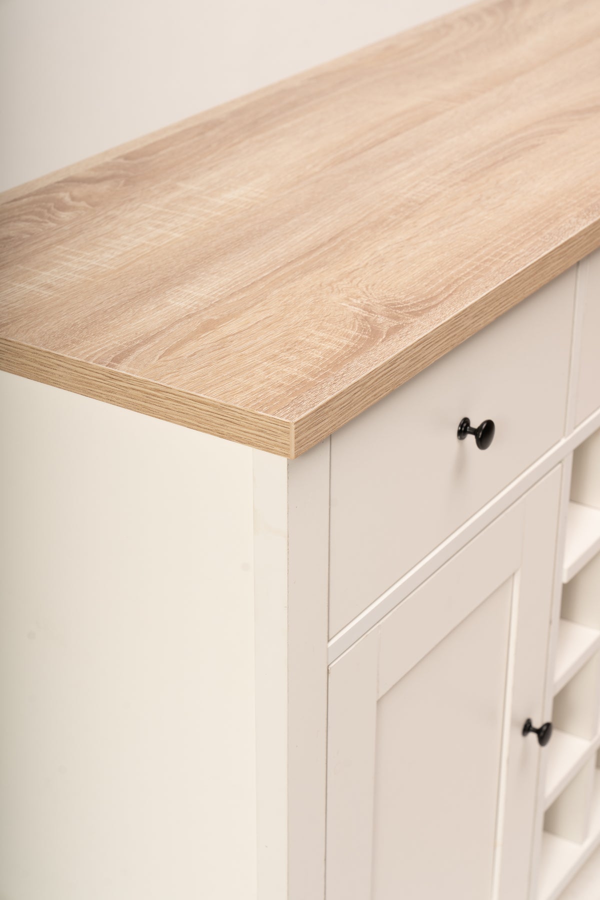Bampton Sideboard with Wine Rack - White
