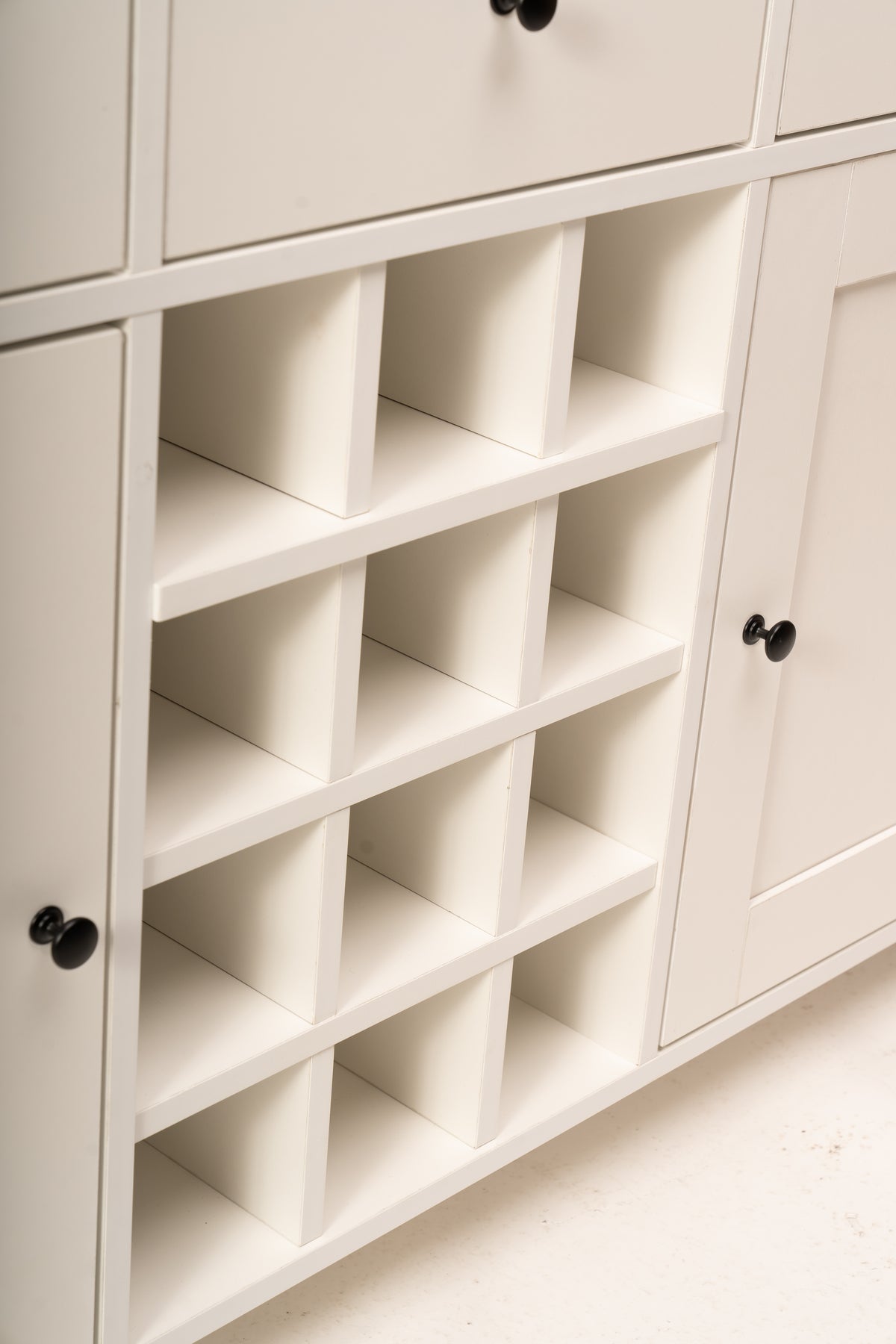 Bampton Sideboard with Wine Rack - White