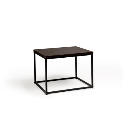 Jay Walnut Side Table - Black Frame Laura James