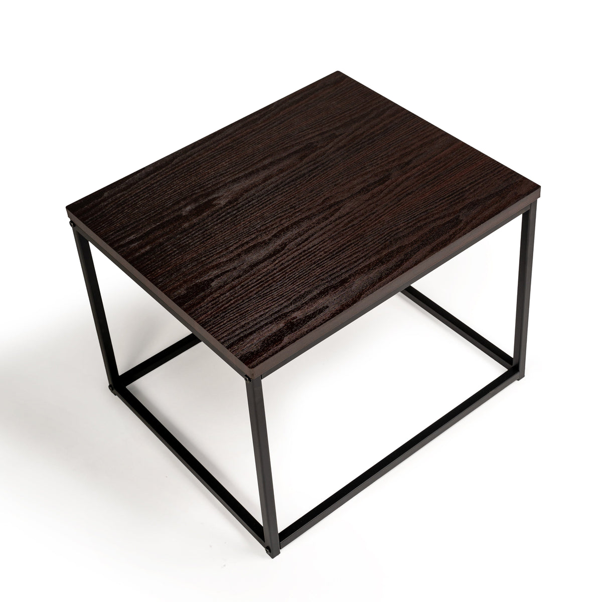 Jay Walnut Side Table - Black Frame Laura James