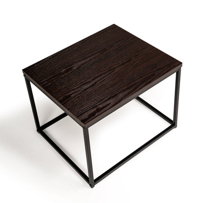 Jay Walnut Side Table - Black Frame Laura James
