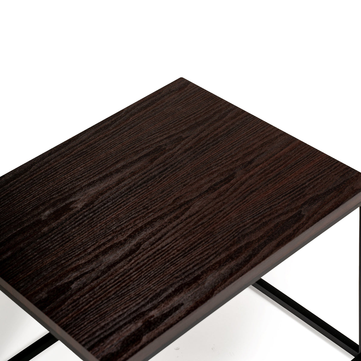 Jay Walnut Side Table - Black Frame Laura James