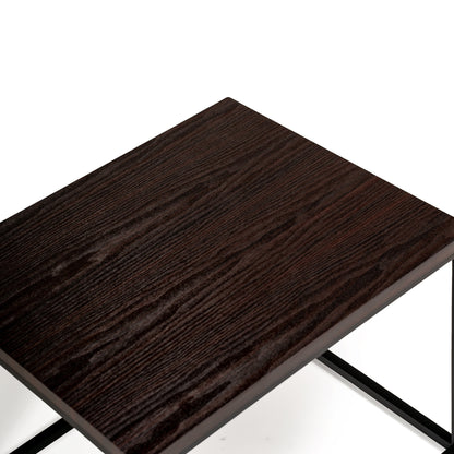 Jay Walnut Side Table - Black Frame Laura James