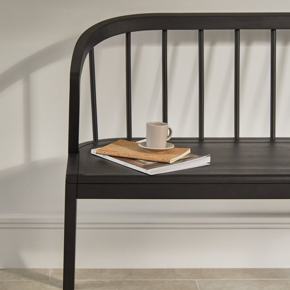 Mabel 120cm Bench - Black Oak - Laura James 