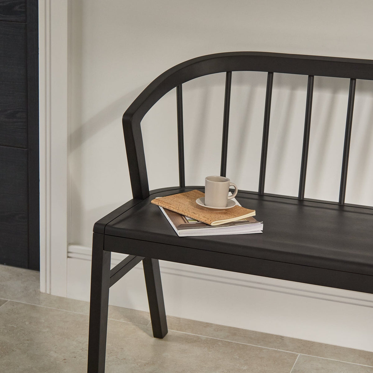 Mabel 120cm Bench - Black Oak - Laura James 