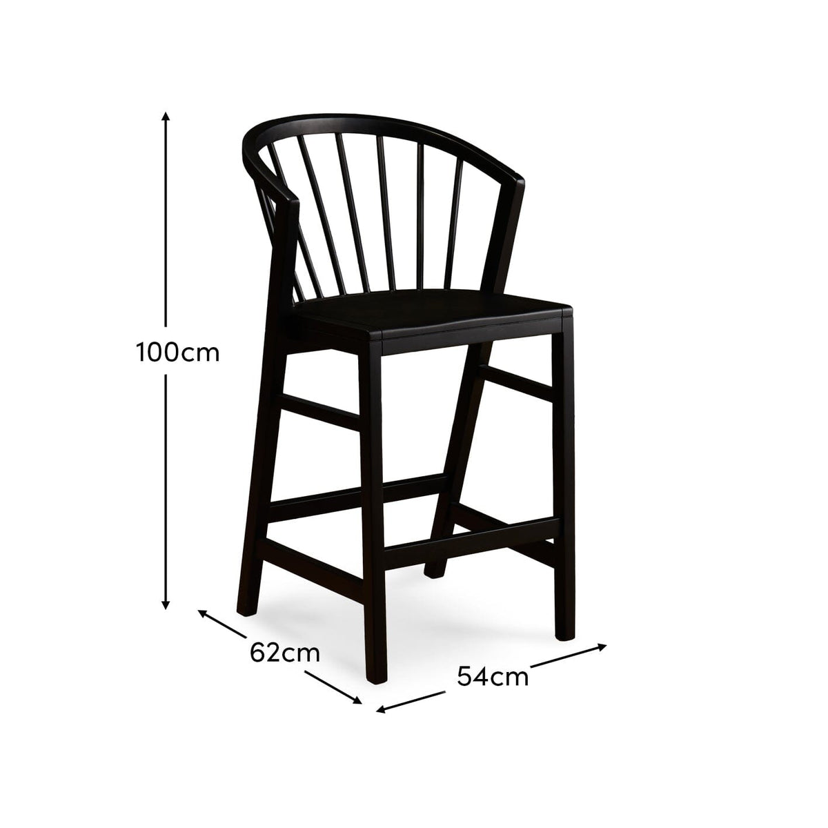 Mabel Black Bar Stools - Set Of 2 - Laura James
