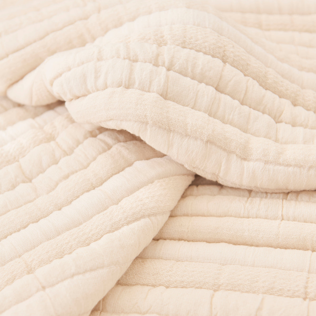 Malton 200x220cm Cotton Bedspread - Natural - Laura James