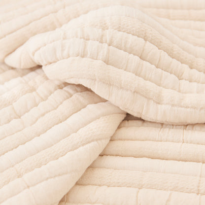 Malton 200x220cm Cotton Bedspread - Natural - Laura James