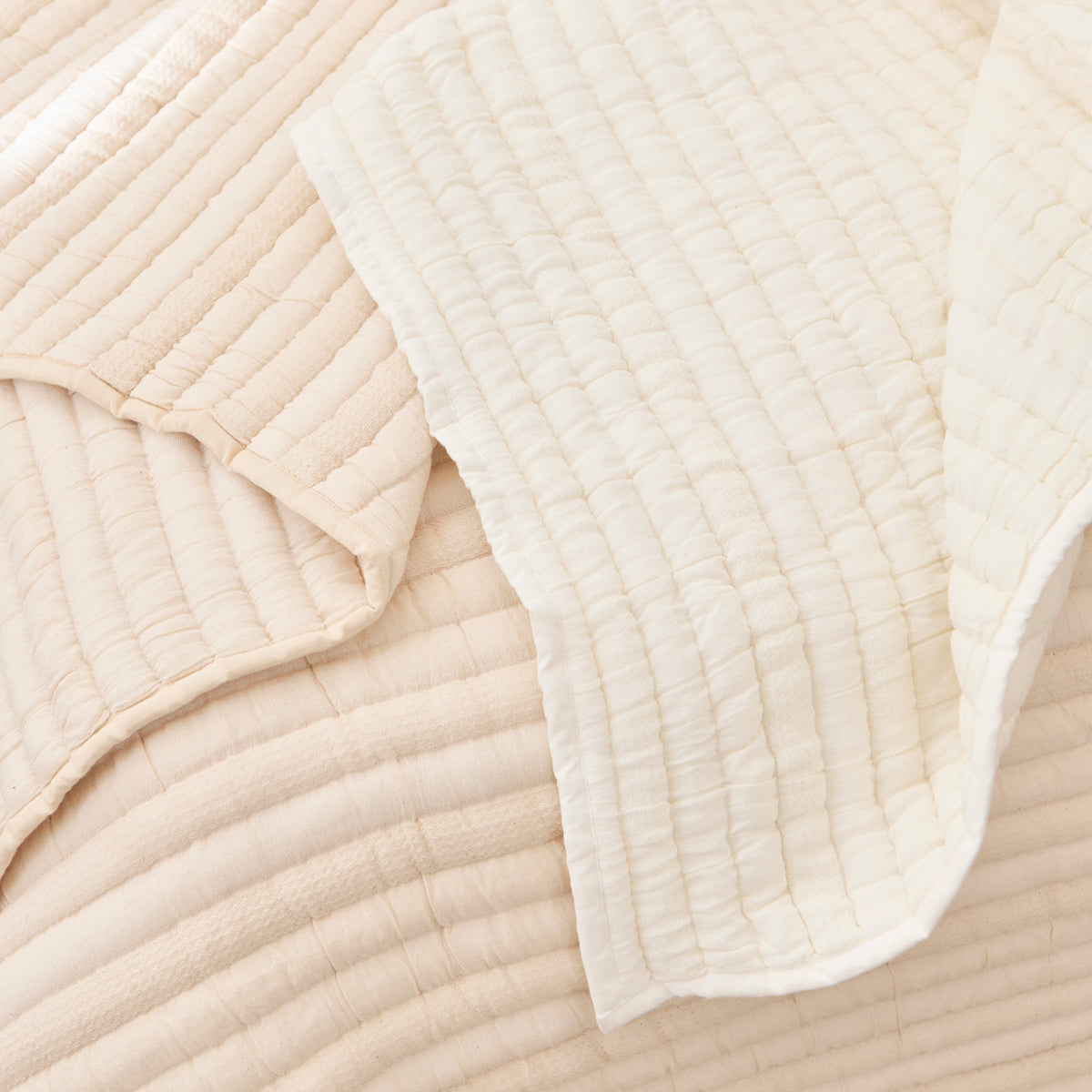 Malton 200x220cm Cotton Bedspread - Natural - Laura James