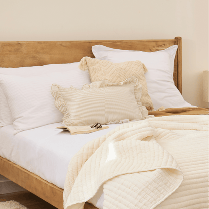 Belleville 35 x 55cm Acrylic Cushion Cover - Sand Stripe