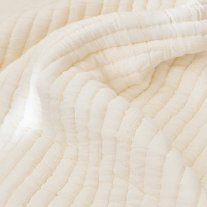 Malton 200x220cm Cotton Bedspread - White - Laura James