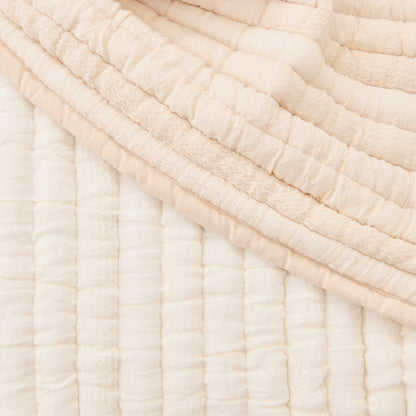 Malton 200x220cm Cotton Bedspread - White - Laura James