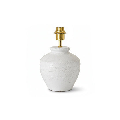 Merton 33cm Ceramic Lamp Base - Rustic White - Laura James