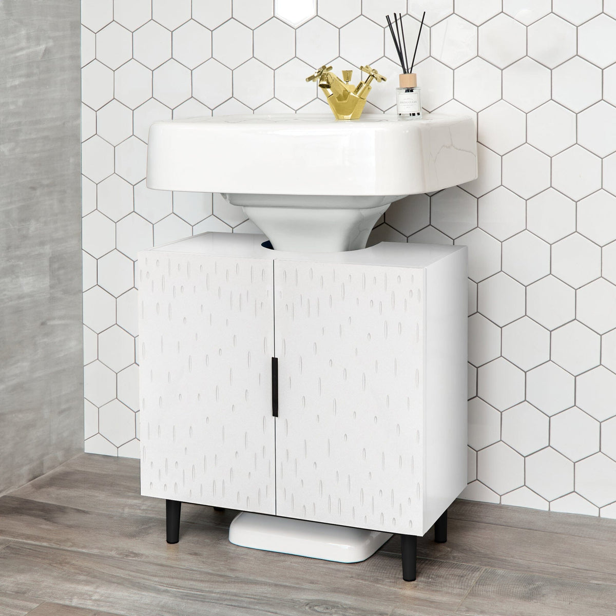 Reva 60cm Undersink Cabinet- Snow White