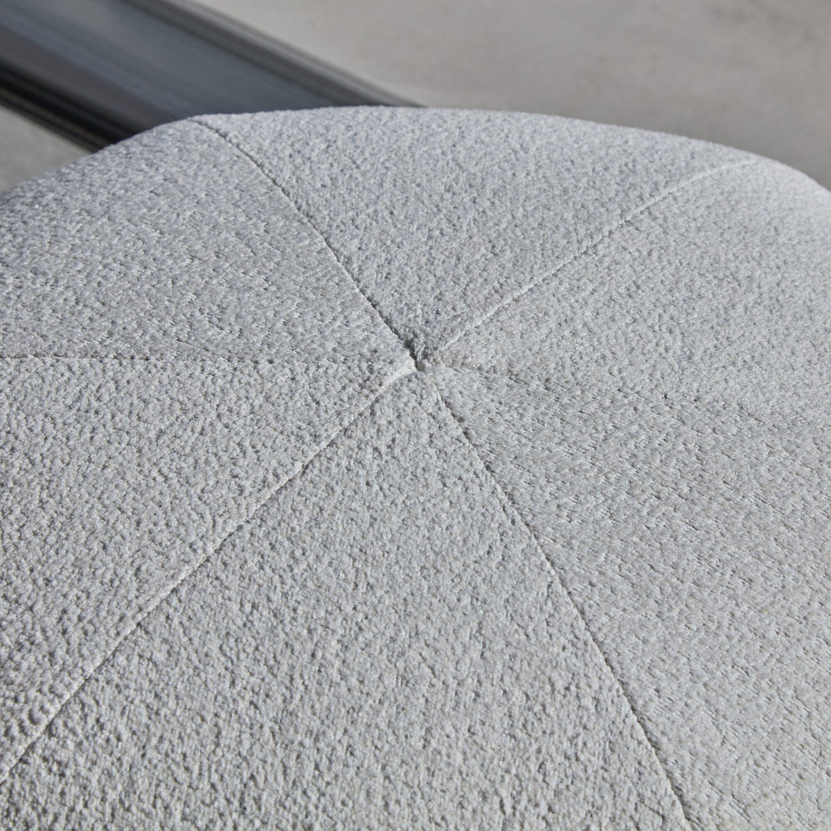 Nathalia Round Footstool - Boucle - Laura James 