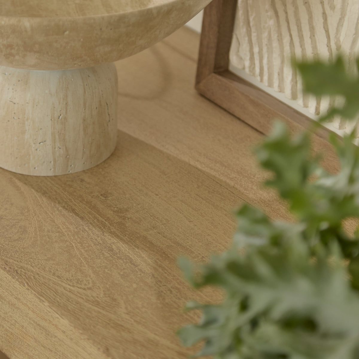 Nevaeh Chalked Mango Wood Console Table - 100cm - Laura James