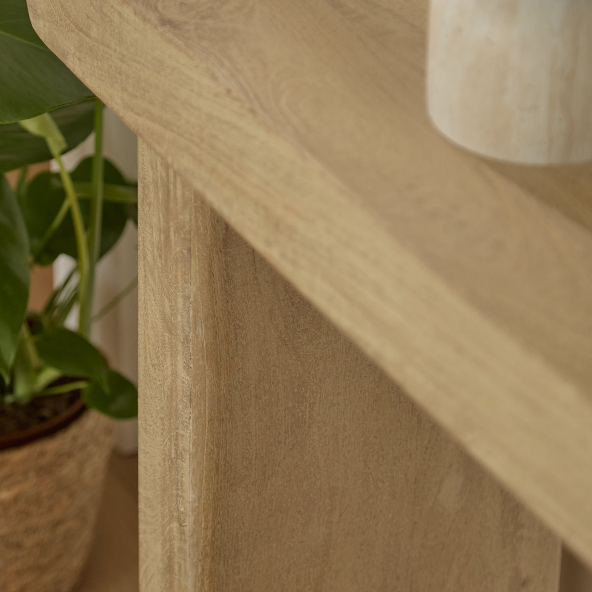 Nevaeh Chalked Mango Wood Console Table - 100cm - Laura James