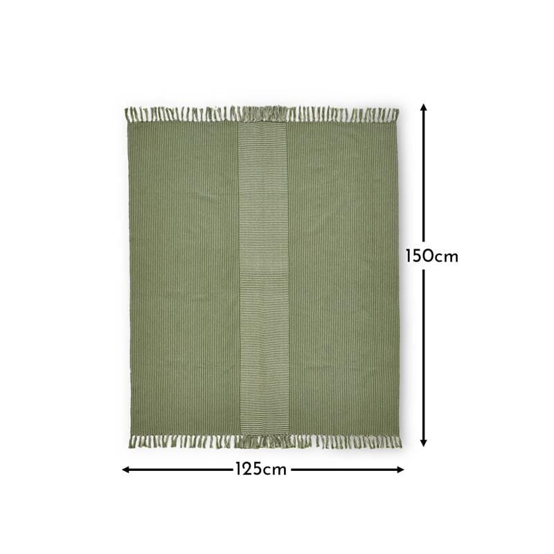 Odisha 125x150cm Green Throw - Laura James 