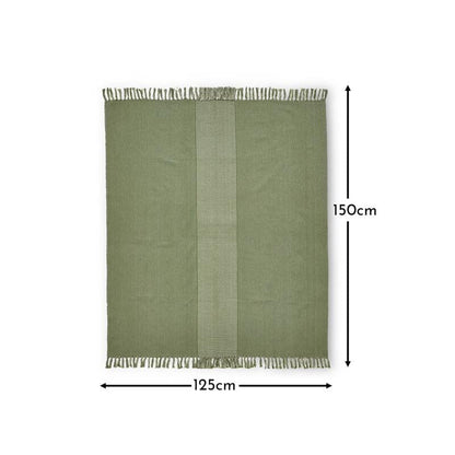 Odisha 125x150cm Green Throw - Laura James 