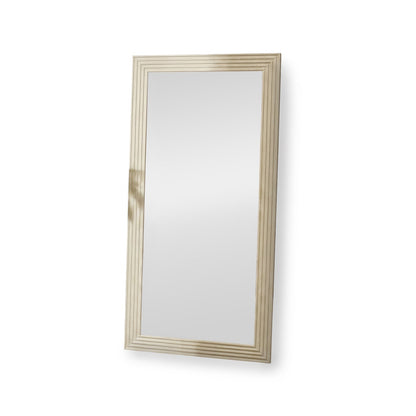 Orkney 180x90cm Wooden Mirror - Oatmeal - Laura James