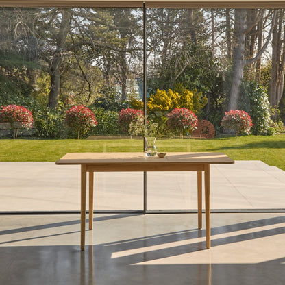 Paul 118-158cm Extending Dining Table - Whitewash Oak - Laura James 