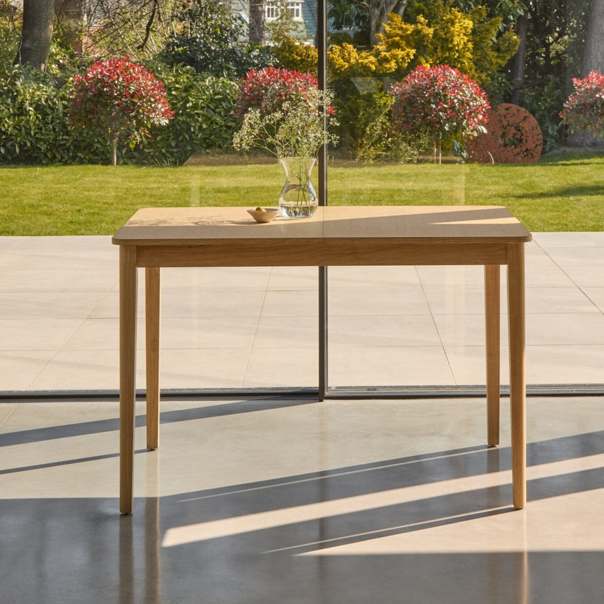 Paul 118-158cm Extending Dining Table - Whitewash Oak - Laura James 