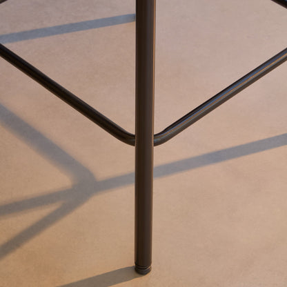 Reagan Saddle Brown Bar Stool - Metal Legs - Laura James 