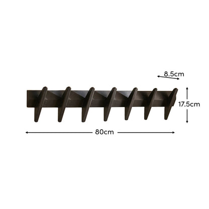 Roe Large Black Oak Coat Rack - Laura James