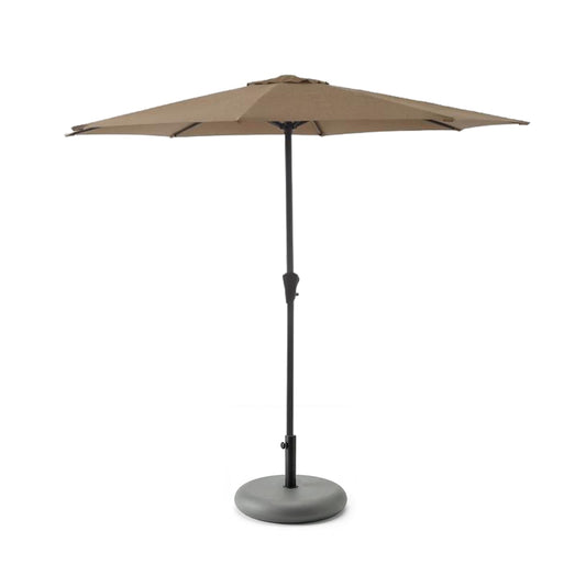 Cappuccino Parasol - 3m Round with Grey Concrete Base