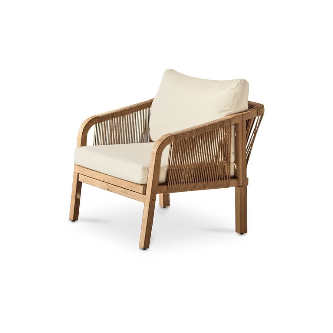 Shiro 3 Seater Whitewash Sofa Set with Shiro Occasional Armchairs and Rectangular Coffee Table - Laura James 