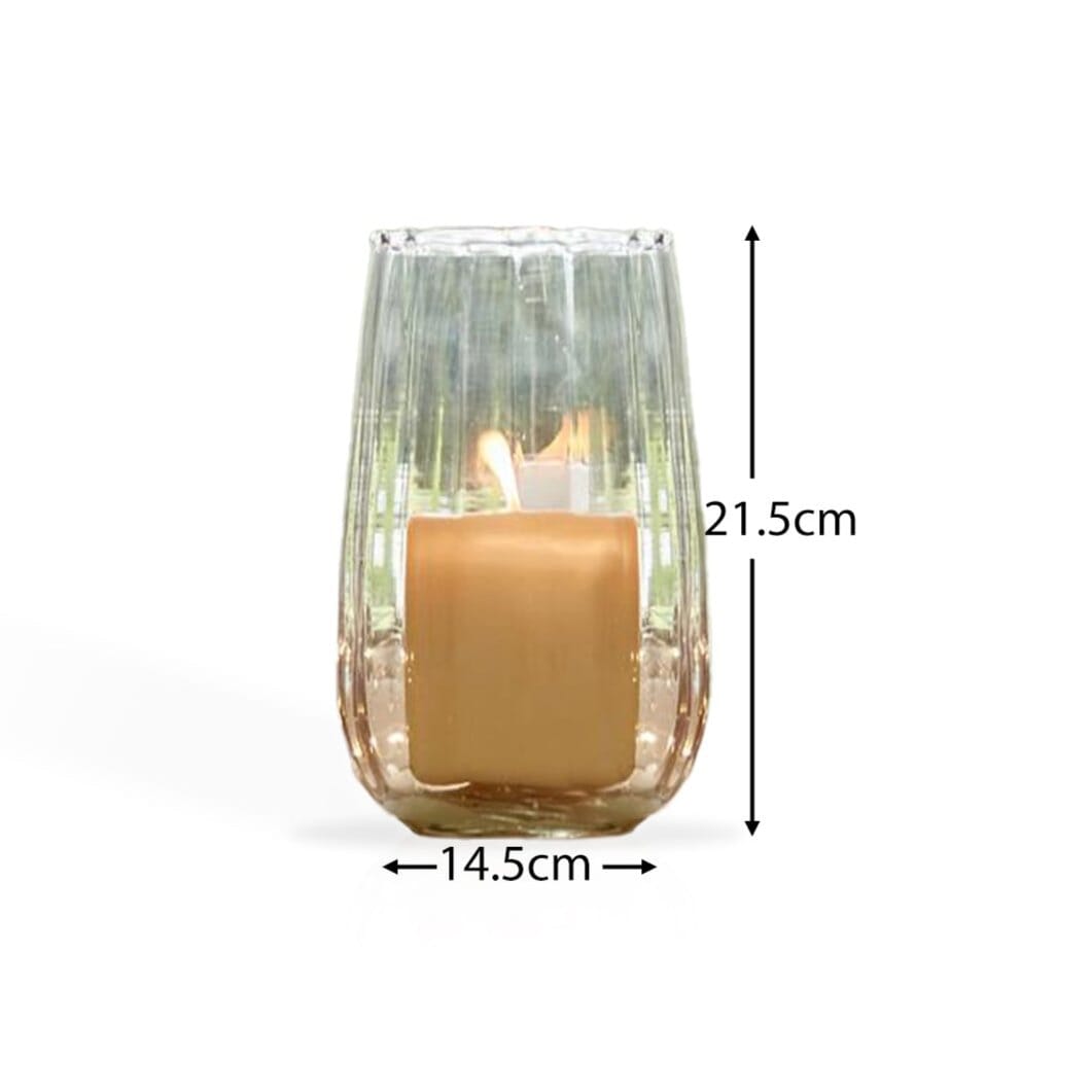 Dalen 22cm Clear Glass Candle Holder - Laura James