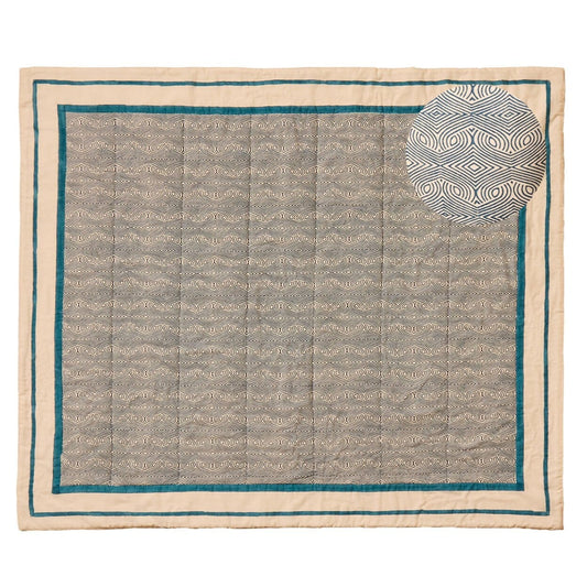 Somersby 125x145cm Fern Green Bed Spread - Laura James

