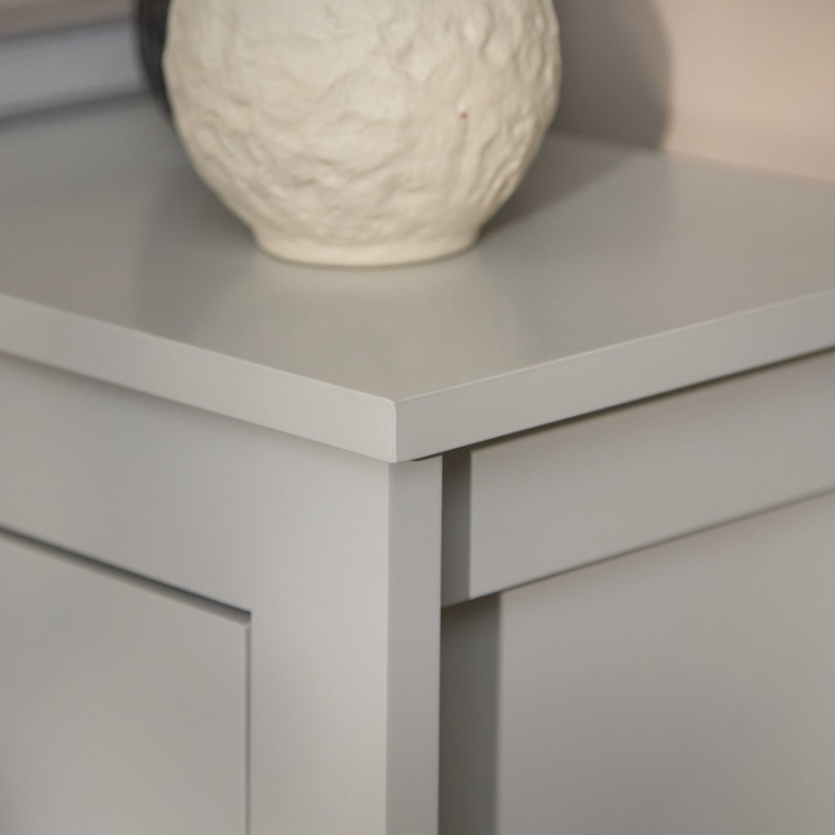 Sandhurst 60cm Three Door Shoe Cabinet - Mist Grey - Laura James