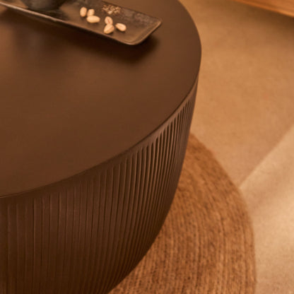 Sohan Kidney Garden Coffee Table - Lava Black - 84cm - Laura James