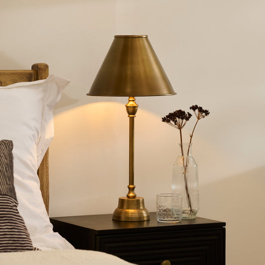 Stowe 59cm Metal Table Lamp - Gold - Laura James