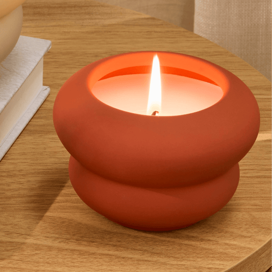 Surbiton_Single_Wick_13cm_Ceramic_Candle_Oud_Wood_and_Rose_Scent_in_Clay-2 - Laura James