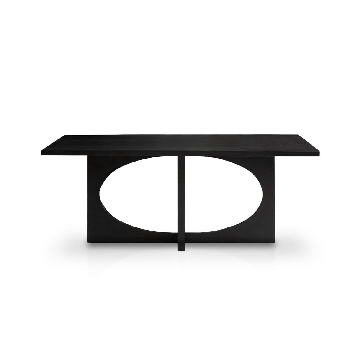 Jade Jet Black Rectangular Acacia
