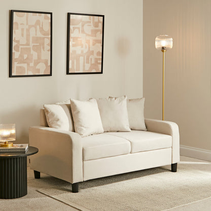 Tracy 2 Seater Sofa - Oatmeal with Black Legs