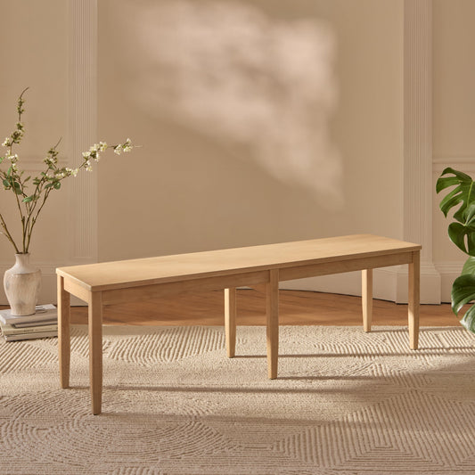 Tilly 150cm Wooden Bench - Whitewash Oak - Laura James